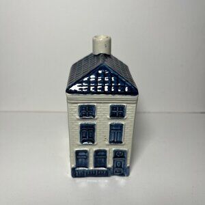 KLM Blue Delftware Miniature House Bottle *empty*